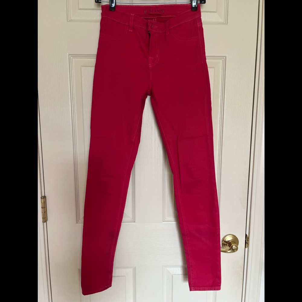 J Brand Maria Skinny Jeans, Pink, Size 24, Pre-Owned